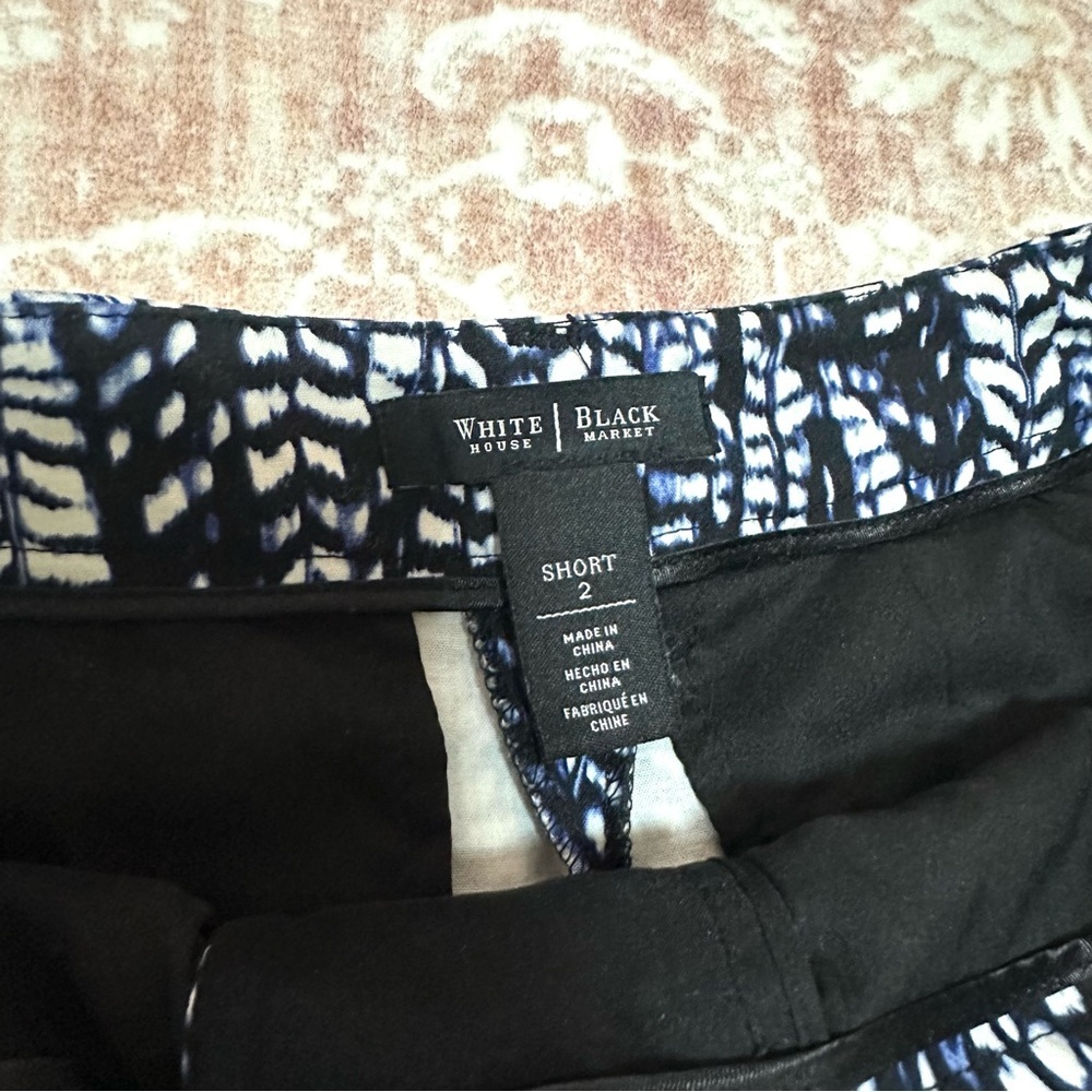 White House Black Market Patterned Shorts - Picture 2 of 8